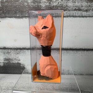 Hand Carved/Painted Oeno Fauna "Pig" Bottle Stopper